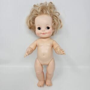 Effanbee Doll Sleepy Eyes Blond Hair Rosy Cheeks Pink Lips 11 inch Half Pint